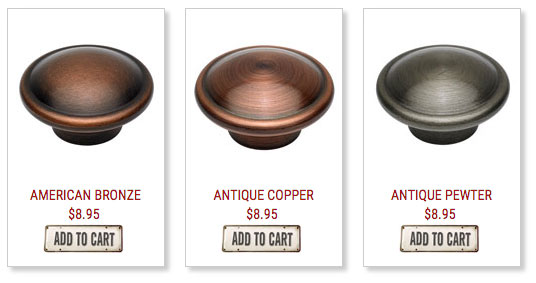 Waterstone order sample knobs